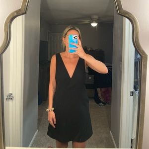 h&m black mini dress